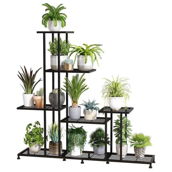 W 43.8 x H 45.6 x D 9.8 inch Indoor/Outdoor black Metal Plant