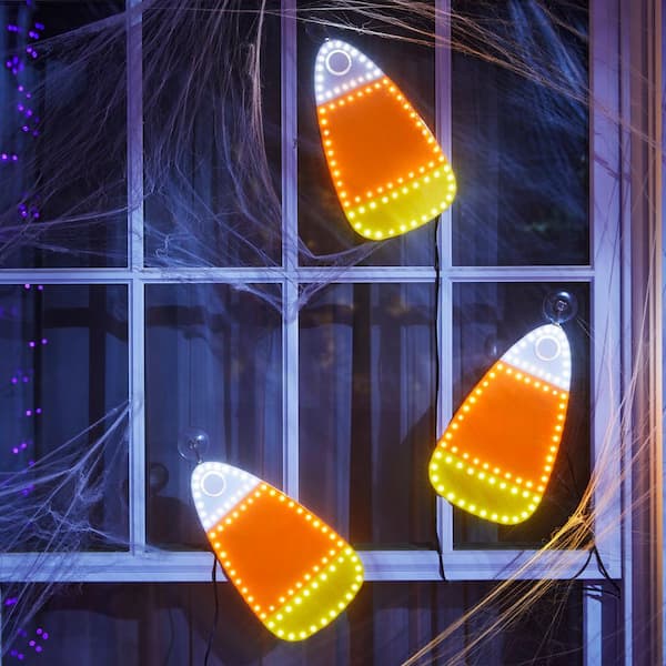 10 in Halloween Classics Twinkling LED Cand Corn - 3 Pack L1