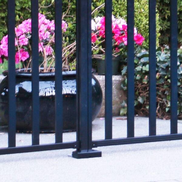 PEAK AquatinePLUS 2 in. x 3 in. x 5 in. Black Aluminum Pool Fence Picket Bracket Kit