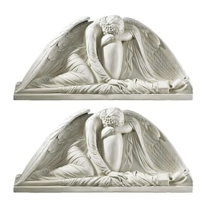 10.5 in. x 24 in. Weeping Angel Wall Pediment (2-Piece)