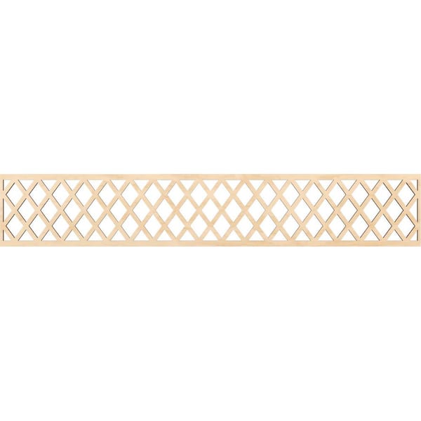 Ekena Millwork Manchester Fretwork 0.25 in. D x 46.625 in. W x 8 in. L Birch Wood Panel Moulding