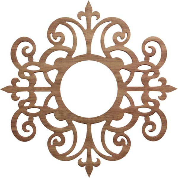 Ekena Millwork 0.375 in. x 6.5 in. x 20 in. Wood Medallion Moulding