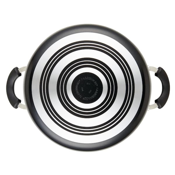 Farberware Aluminum 8-Quart Nonstick Stockpot, Black
