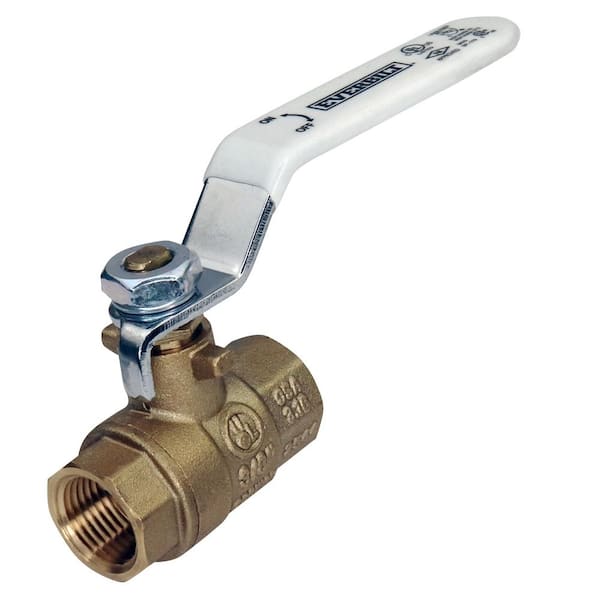 3/8 in. FNPT x 3/8 in. FNPT Lead Free Brass Full Port Threaded Ball Valve