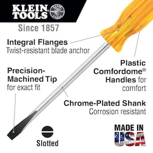5/16 in. Keystone-Tip Flat Head Screwdriver with 6 in. Round Shank