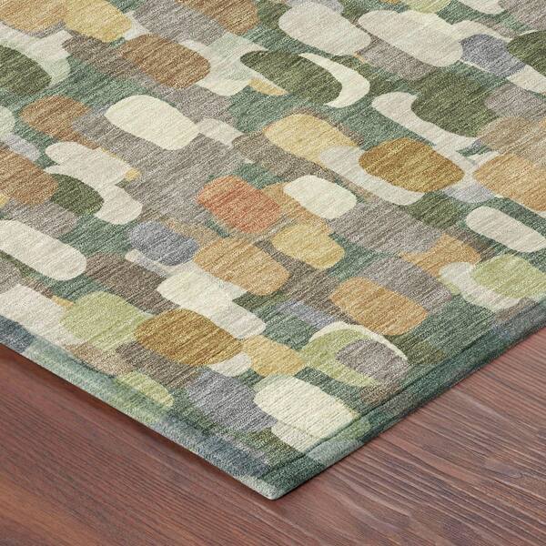 Chantille Machine Washable Indoor/Outdoor Abstract ACN2451 Basil 3 ft. x 5 ft. Area Rug