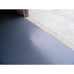 TrafficMaster 7.5 ft. W x 14 ft. L Midnight Black Diamond Plate Commercial  Vinyl PVC Garage Flooring HX45DT714MBRET - The Home Depot