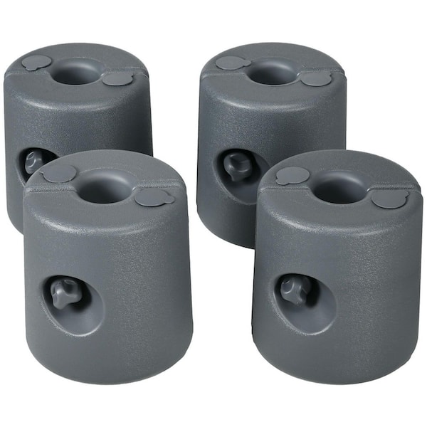 Gray 4 PCS HDPE Material Canopy Weights Tent Weights for Pop up Canopy with Secure Screws