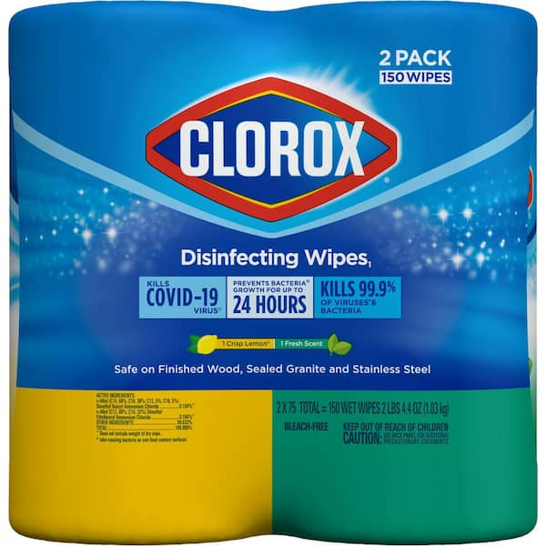 Clorox 35-Count Crisp Lemon and Fresh Scent Bleach Free Disinfecting  Cleaning Wipes (3-Pack) 4460030112 - The Home Depot