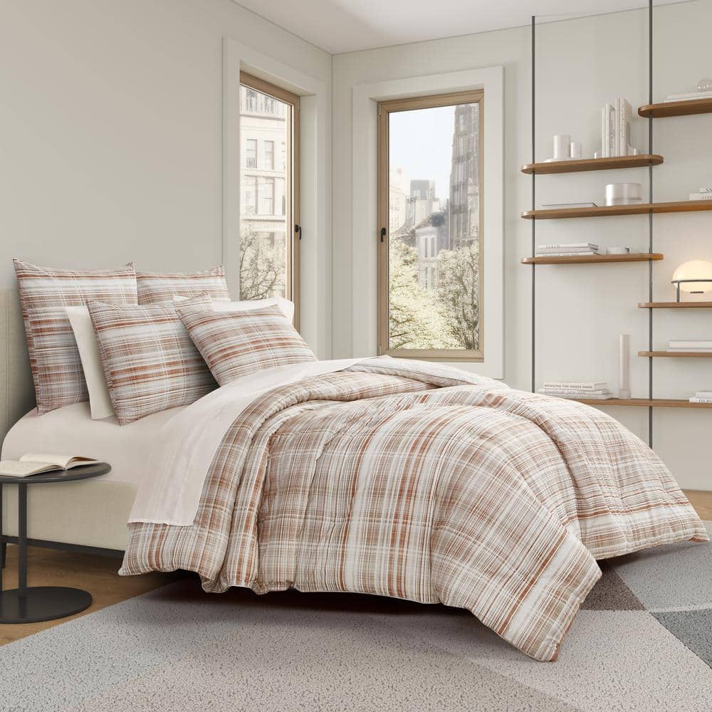 Peyton Cinnamon Cotton Full/Queen 3-Piece Comforter Set