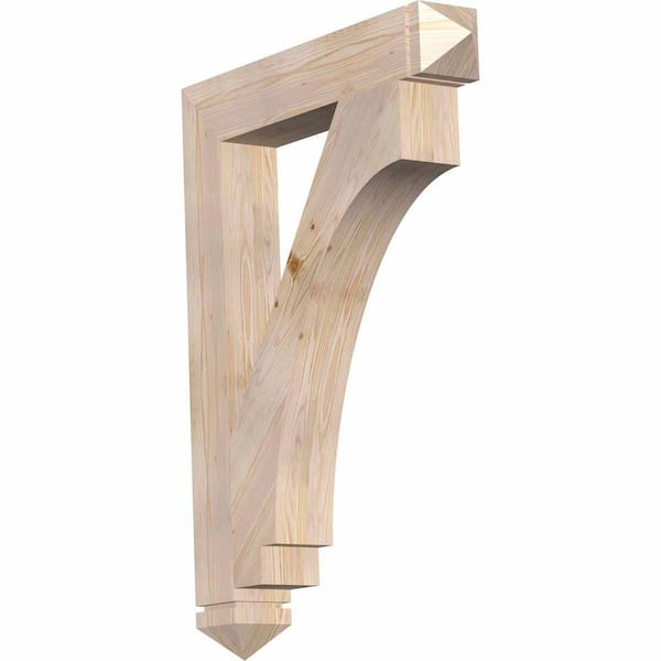 Ekena Millwork 5.5 in. x 48 in. x 36 in. Douglas Fir Imperial Arts and Crafts Smooth Bracket
