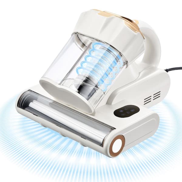 Mattress Vacuum Cleaner, 550 W Bed Vacuum Cleaner with HEPA Filter & Heating, Handheld for Bed, Sofa, Corded, White