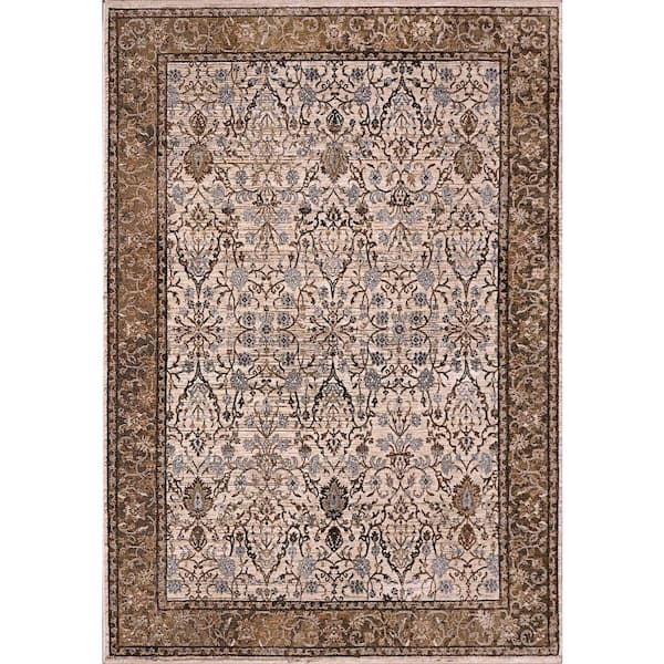 Dynamic Rugs Cullen 5 ft. X 7 ft. 8 in. Brown/Ivory Oriental Indoor Area Rug