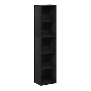 Pasir 52.1 in. Blackwood 5-Shelf Standard Bookcase