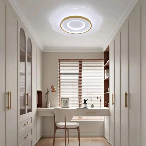 K*様 Groove-ceiling lamp OUKANING 23.62 in. 1-Light White Modern Creative Wave Design