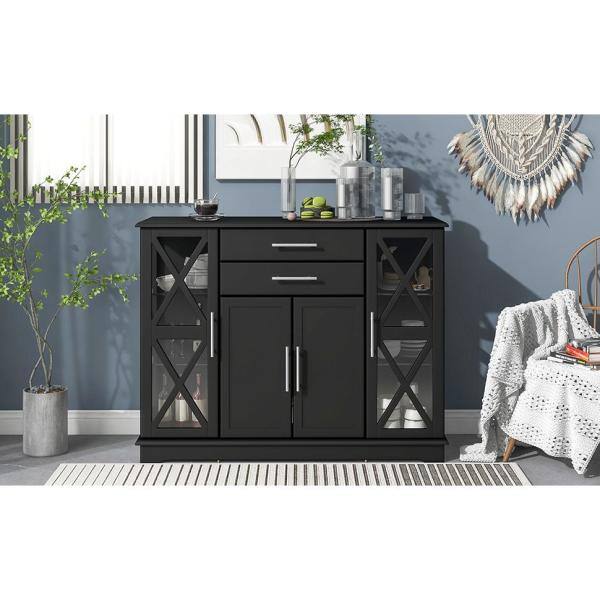 black sideboard table