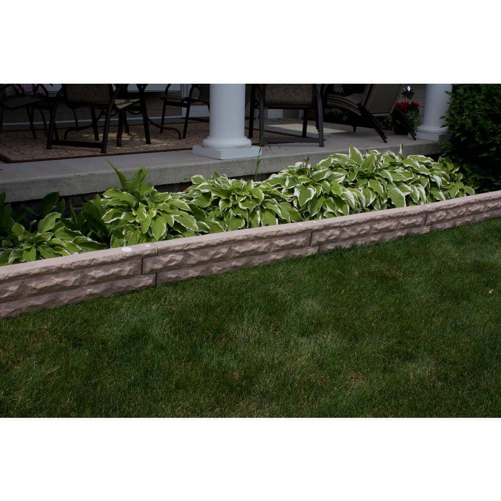 Sandstone Polyethylene 4-Foot Garden Landscape Border Wall