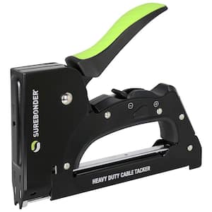 Cable Tacker Heavy-Duty Manual Staple Gun with (1-Pack 7) Staples