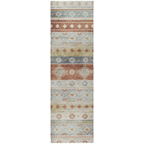 Dream Shag Premium Machine Washable Abstract ADS118 Desert 2 ft. x 7 ft. Runner Rug