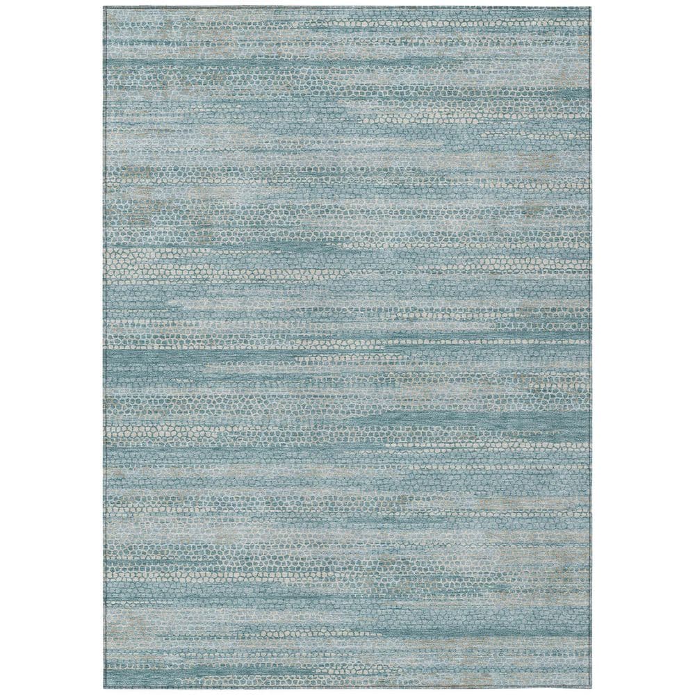 Chantille Machine Washable Indoor/Outdoor Abstract ACN3115 Teal 3 ft. x 5 ft. Area Rug price history on PriceWatchPro