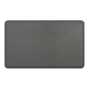 Herringbone Gray 18 in. x 30 in. Indoor Comfort Kitchen Mat