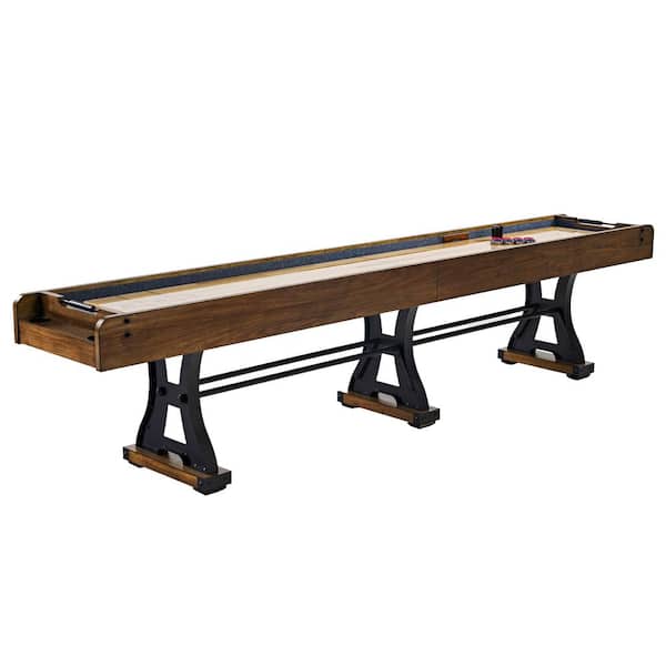 Unbranded 12' Coventry Shuffleboard Table With Scratch-Resistant Playfield and 8 Puck Set
