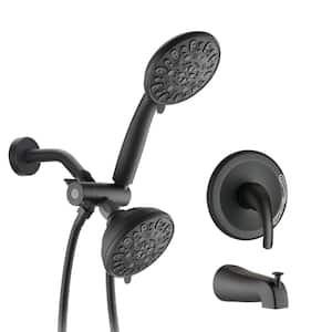 Acacia Single-Handle 7-Spray Tub and Shower Faucet in Matte Black
