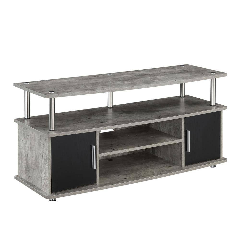 Sleek Gray 48" Monterey TV Stand with Cabinet Storage