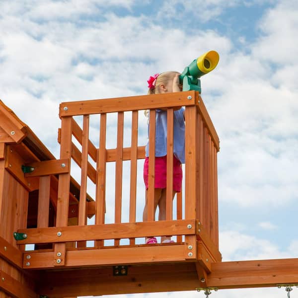 Backyard Discovery Skyfort II Outdoor Playground Set w/ Monkey