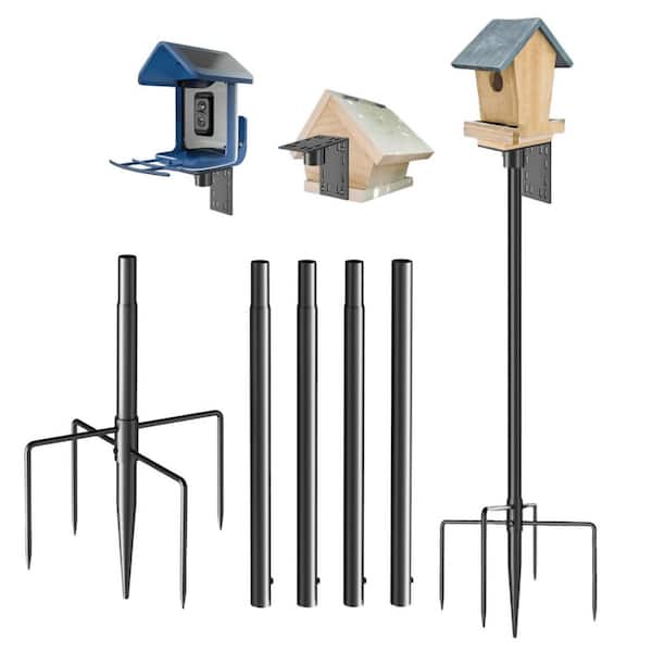 FAWEY TRED INC 104 in. Metal Shepard's Hooks for Outdoor, Bird House Pole Mount Kit for Outdoor(Bird House NOT Included)