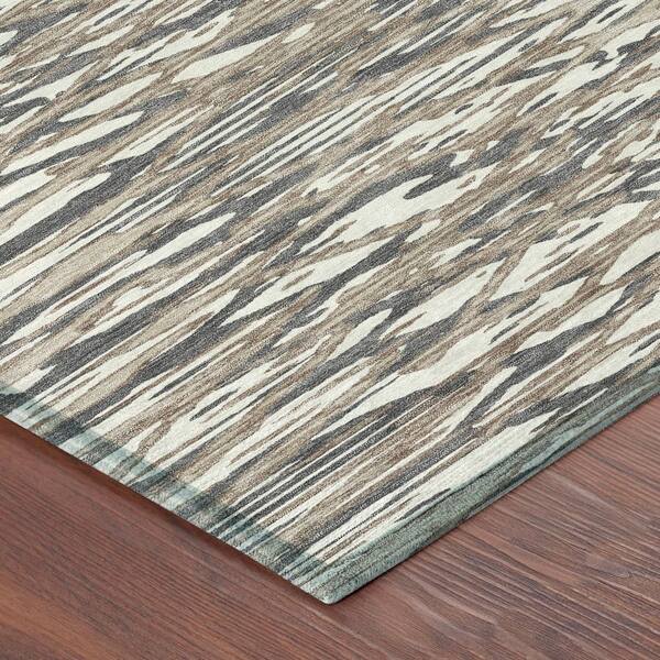 Chantille Machine Washable Indoor/Outdoor Abstract ACN2771 Taupe 10 ft. x 14 ft. Area Rug