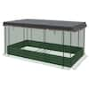 Outsunny Galvanized Steel Raised Garden Bed, Planter Box with Crop Cage and Shade Cloth, Green 84H-075V00GN