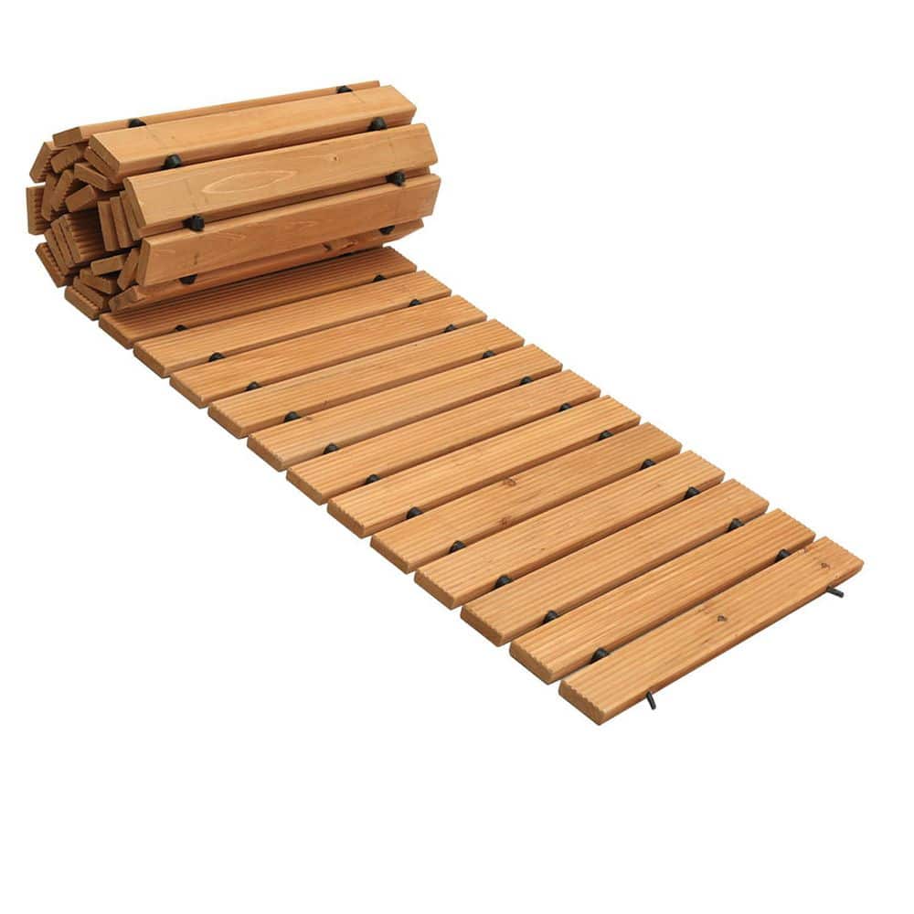 10 ft. Wooden Garden Pathway, Weather-Resistant Non-Slip Hardwood Walkway Pavers for Garden, Backyard, Beach, Wedding price history on PriceWatchPro