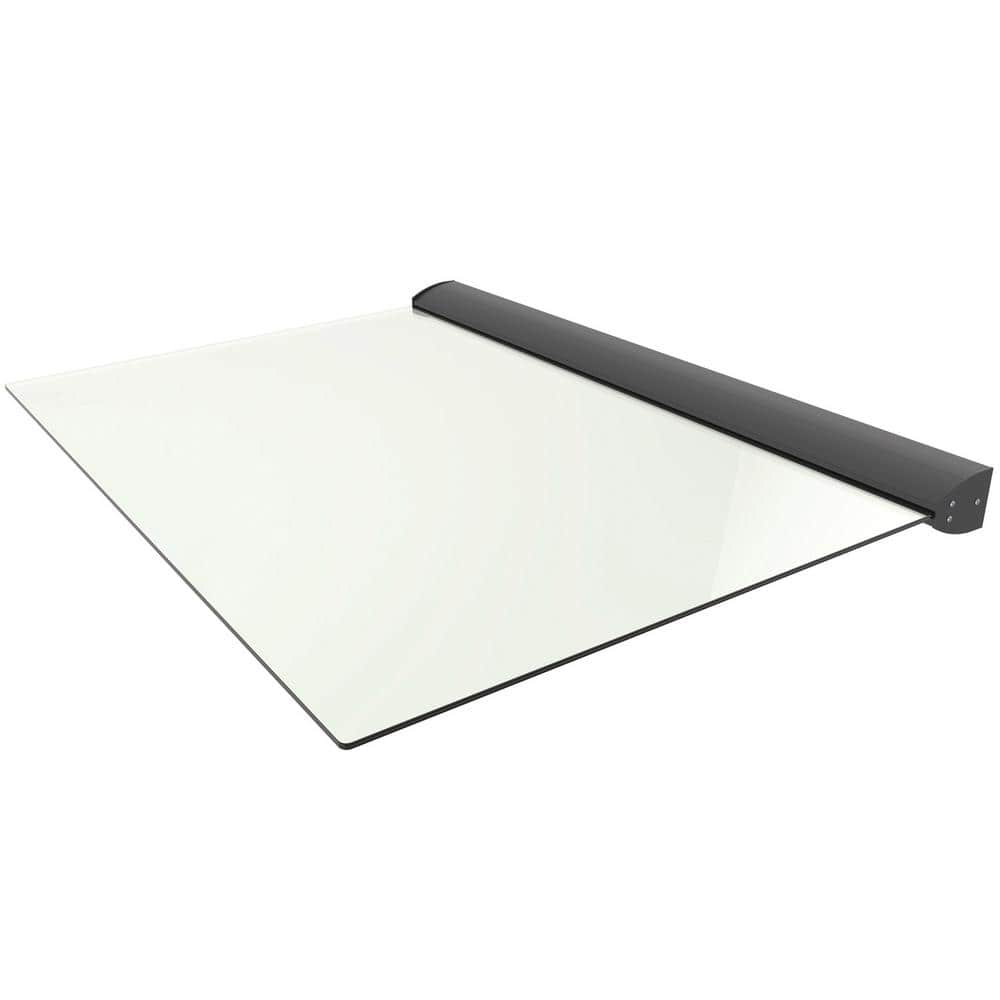 4.9 ft. GA Series Tempered Glass Door and Window Fixed Awning in Clear with
