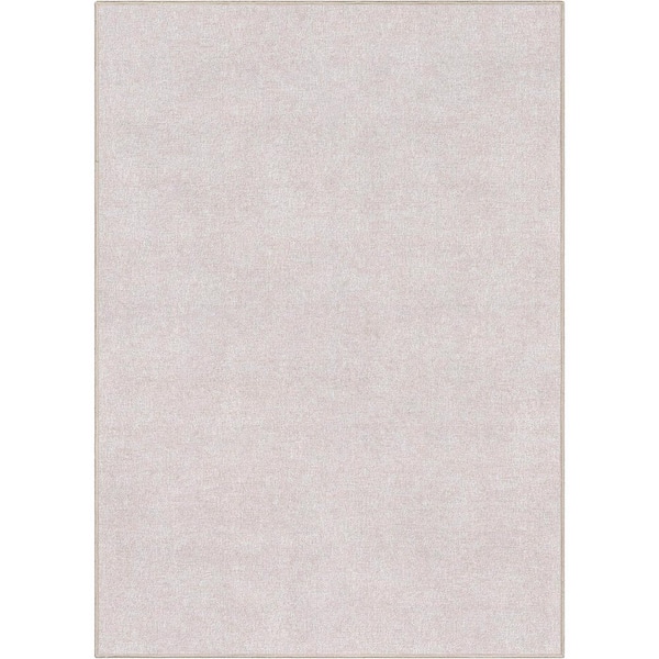 Well Woven Ivory 7 ft. 7 in. x 9 ft. 10 in. Flat-Weave Plain Solid ...