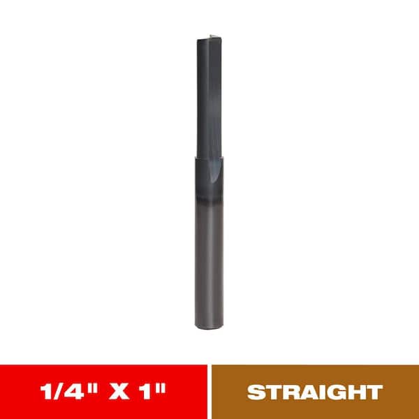 1/4 in. x 1 in. Carbide Straight Router Bit