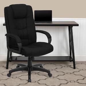 Jessica Fabric High Back Ergonomic Executive Chair in Black Fabric with Arms