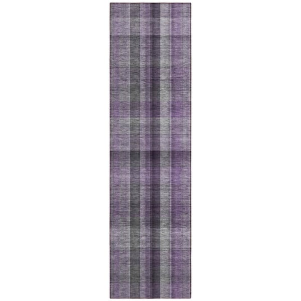 Addison Rugs Chantille ACN548 Purple 2 ft. 3 in. x 7 ft. 6 in. Machine Washable Indoor/Outdoor Geometric Runner Rug
