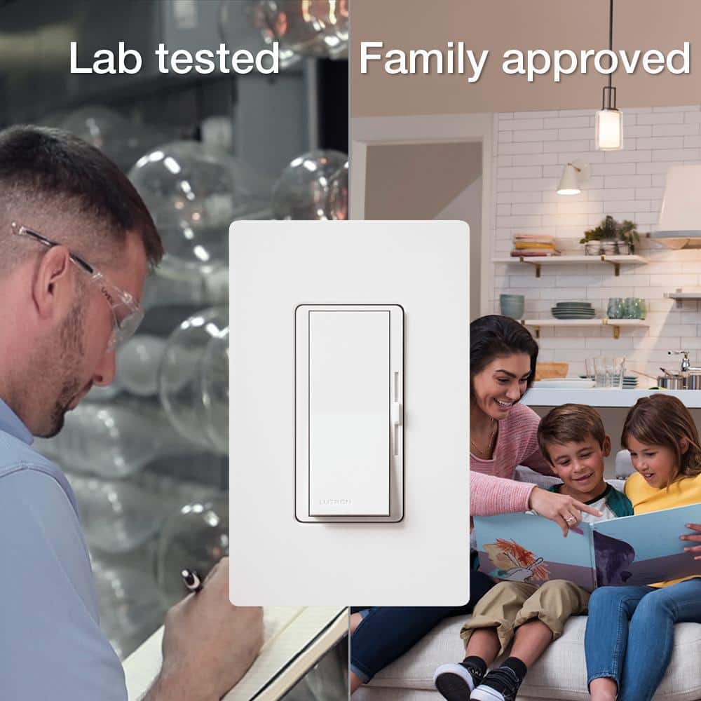 White LED+ Dimmer Switch with Paddle and Slide Control