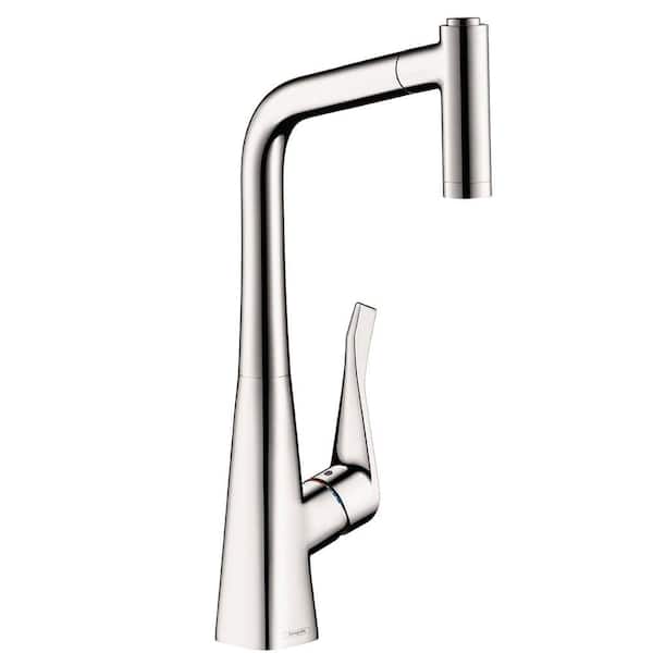 Hansgrohe Metris Prep Single-Handle Pull-Out Sprayer Kitchen Faucet in Chrome