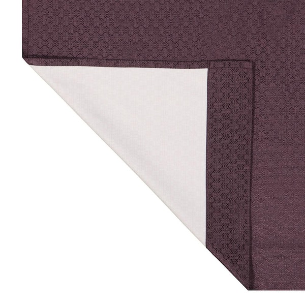 Bagaille CURTAIN ★ CANVAS PLUM Eclipse Canova Thermaback Plum Solid Polyester 42 in. W x 95 in. L