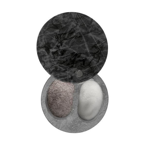 Black Marble Double Salt Cellar