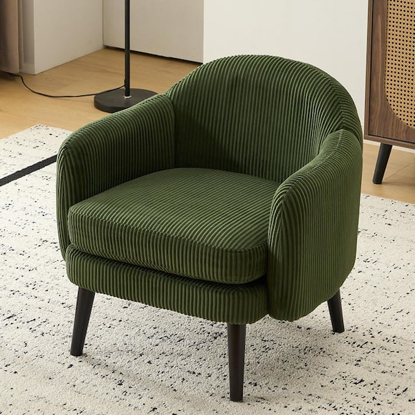 Living Room Green Barrel Chair