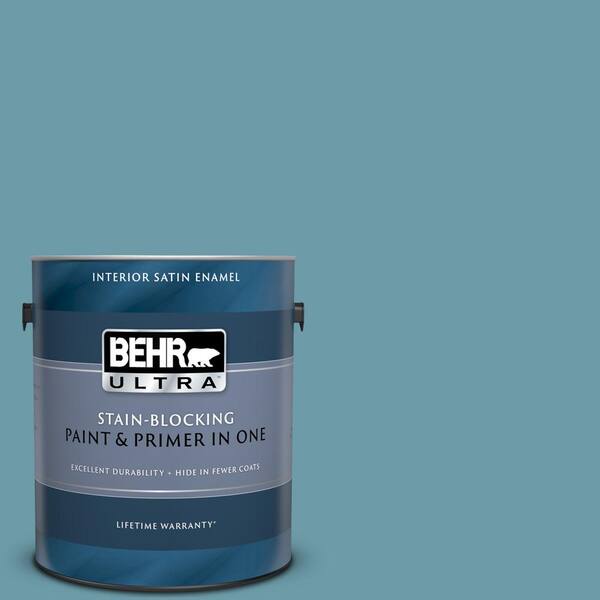 BEHR ULTRA 1 gal. #UL220-2 Voyage Satin Enamel Interior Paint and Primer in One
