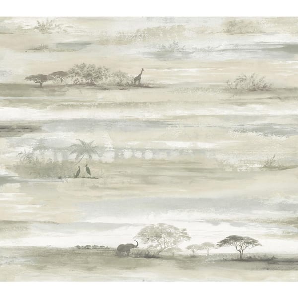 York Wallcoverings 45 sq ft Savanna Sunset Brown Peel and Stick Non-woven Wallpaper