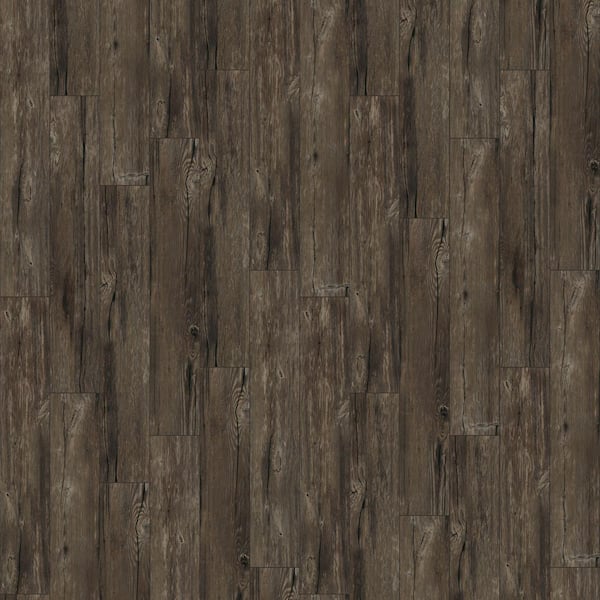 TrafficMaster - Walnut Ember Grey 4 MIL x 6 in. W x 36 in. L Peel and Stick Water Resistant Luxury Vinyl Plank Flooring (36 sqft/case)