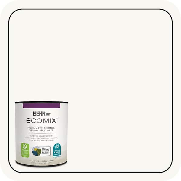 ECOMIX 1 qt. Ultra Pure White Eggshell Plant-Based Interior Paint & Primer