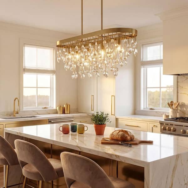 Savoy House Livorno 36 in. W x 15 in. H 8-Light Noble Brass with