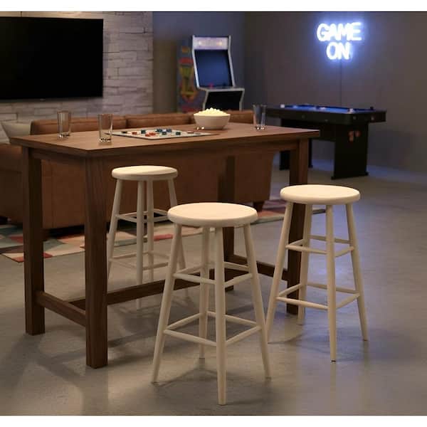 30 in. Unfinished Wood Bar Stool