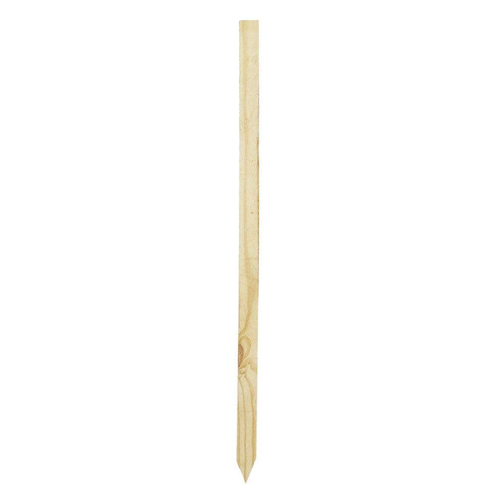 Outdoor Essentials 4 ft. Pointed Wood Garden Stake 349466 - The Home Depot